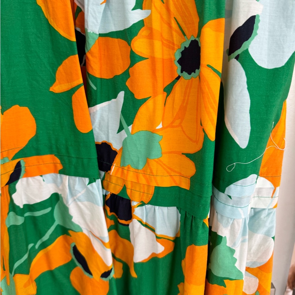 Maeve by Anthropologie Somerset Floral Green Maxi Dress M - Picture 2 of 3